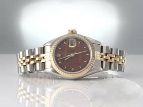 Thumbnail von Rolex Lady-Datejust Edelstahl Gelbgold 750 Holz-zifferblatt Automatik Gold Stahl Damen Wood Dial Stainless Steel 18kt Yellow Gold Jubilé-band Chronometer Oyster