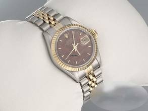 Thumbnail von Rolex Lady-Datejust Edelstahl Gelbgold 750 Holz-zifferblatt Automatik Gold Stahl Damen Wood Dial Stainless Steel 18kt Yellow Gold Jubilé-band Chronometer Oyster