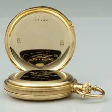 Thumbnail von Jules Jürgensen 150g schwere 20''' 18k Gelb Gold Anker-Chronometer Taschenuhr 1867 mit Jürgensens patentierter Bügel-Zeigerstellung