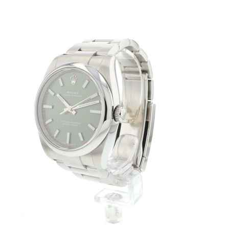  Rolex Oyster Perpetual 34 Olive Green Dial  