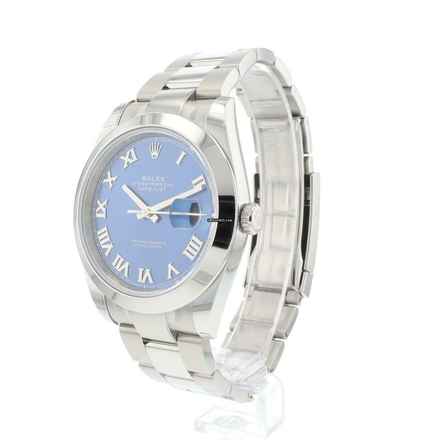  Rolex Datejust 41 Steel Oyster Azzurro Blue Roman Dial NEW 2025  