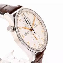 Thumbnail von IWC Portugieser Chronograph Rattrapante Chronograph 41 White – IW3712 – like NEW – 1998 Full Set