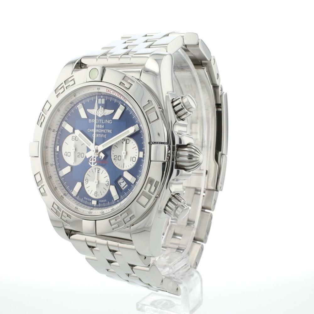  Breitling Chronomat 44 Steel Blue Dial  