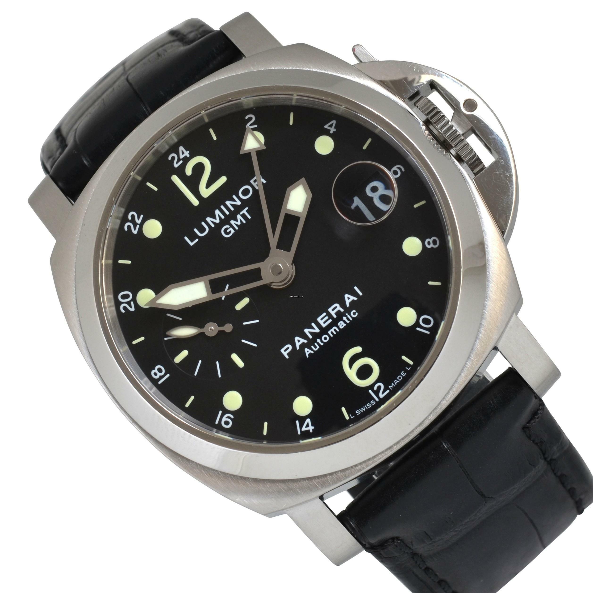 Panerai Luminor GMT Automatic 40MM PAM00159 automatic 2004's Full Set TOP Condition