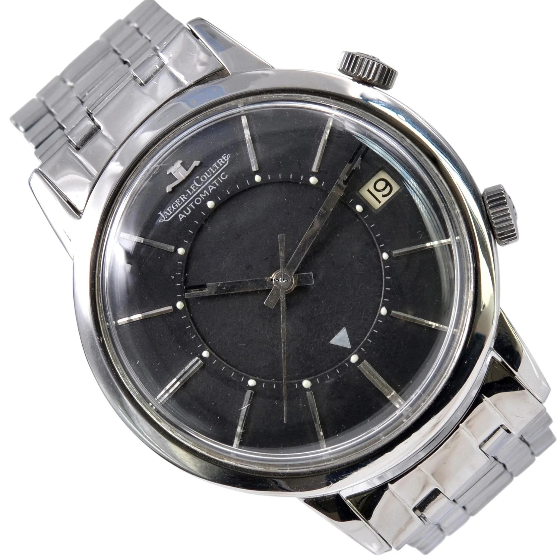 Jaeger-LeCoultre Memovox Jumbo Alarm wrist E855 black dial Automatic steel 1964