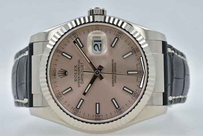  Rolex Datejust 36 Oyster Perpetual Datejust 18k White Gold 116139 Rolex Service 2023  