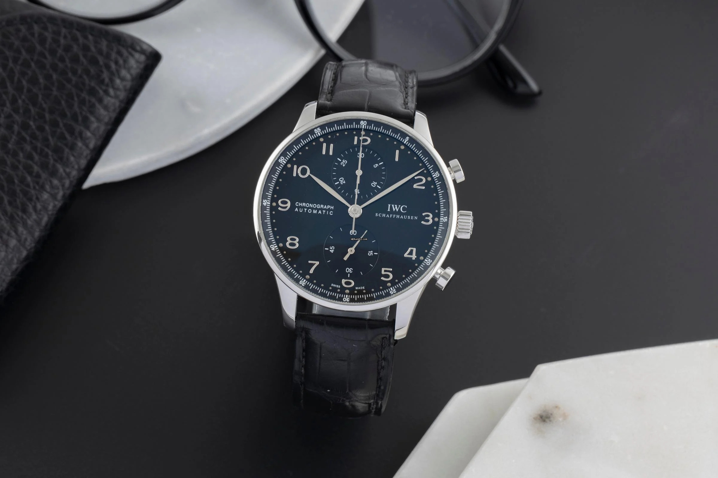 IWC Portugieser Chronograph Automatik Stahl Herrenuhr Ref. IW371438