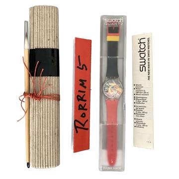  Swatch Art Special GZ107 Rorrim 5 by Tadanori Yokoo 5th anniversary 1987 Full Set NEW 