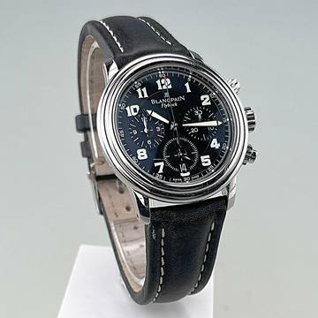  Blancpain Léman Fly-Back Chronograph Automatik Lederband ZB Schwarz Erstbesitz deutsche Auslief. inkl. Originalpapiere Erstkaufrechnung Serviceunterlagen 
