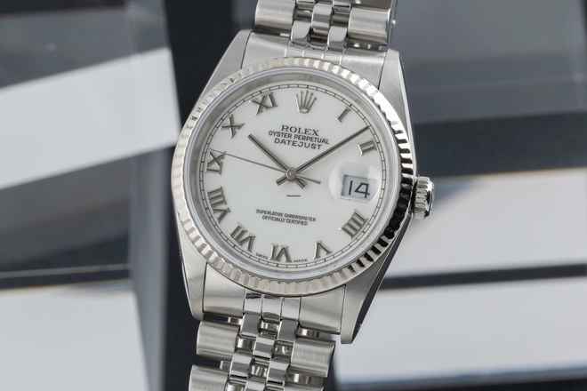  Rolex Datejust 36 Stahl / Weissgold Automatik Herrenuhr Ref. 116234 Klassiker  