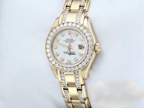 Thumbnail von Rolex Lady-Datejust Pearlmaster 29mm Gelbgold 750 Diamanten Brillanten Automatik Lady 18kt Yellow Gold White Dial