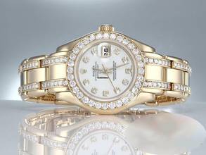 Thumbnail von Rolex Lady-Datejust Pearlmaster 29mm Gelbgold 750 Diamanten Brillanten Automatik Lady 18kt Yellow Gold White Dial