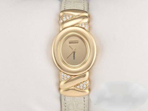  Rolex Cellini 5221 Gelbgold 750 Handaufzug Diamanten 18kt Yellow Gold Damen Damenuhr  