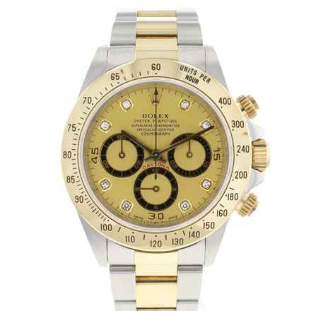  Rolex Daytona Steel Gold Zenith Diamond Champagne Dial  