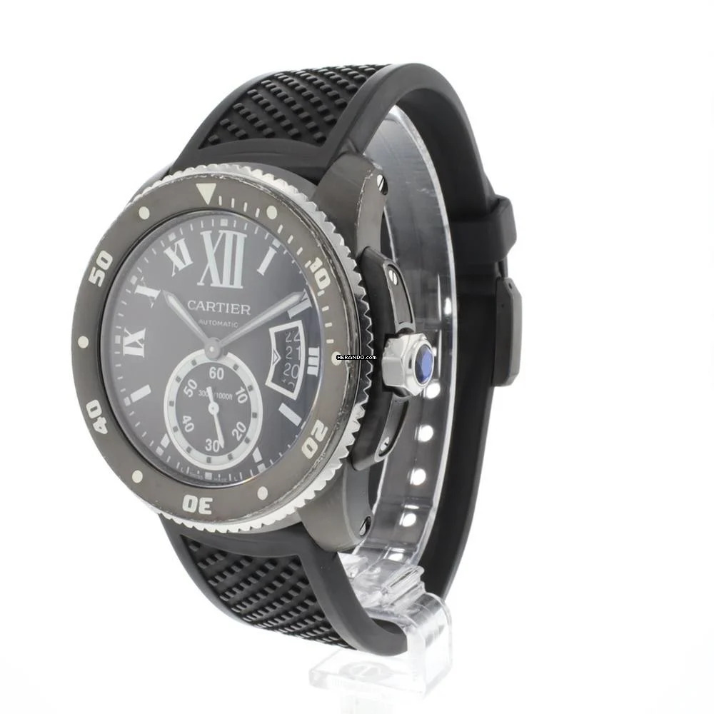 Cartier Calibre de Cartier Diver 42 Steel ADLC Black Dial