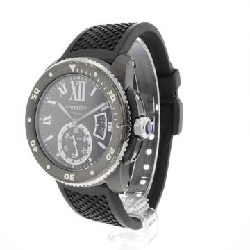  Cartier Calibre de Cartier Diver 42 Steel ADLC Black Dial  