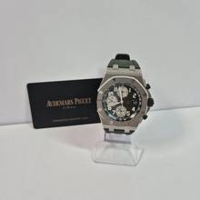 Thumbnail von Audemars Piguet Royal Oak Offshore Flyback Militaire Green Titanium 42mm Automático Completo