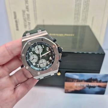  Audemars Piguet Royal Oak Offshore Flyback Militaire Green Titanium 42mm Automático Completo 