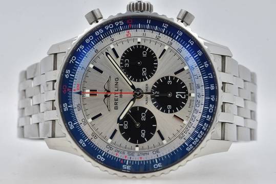  Breitling Navitimer 1 B01 43mm AB01382 Bracelet Stahlband Silver  