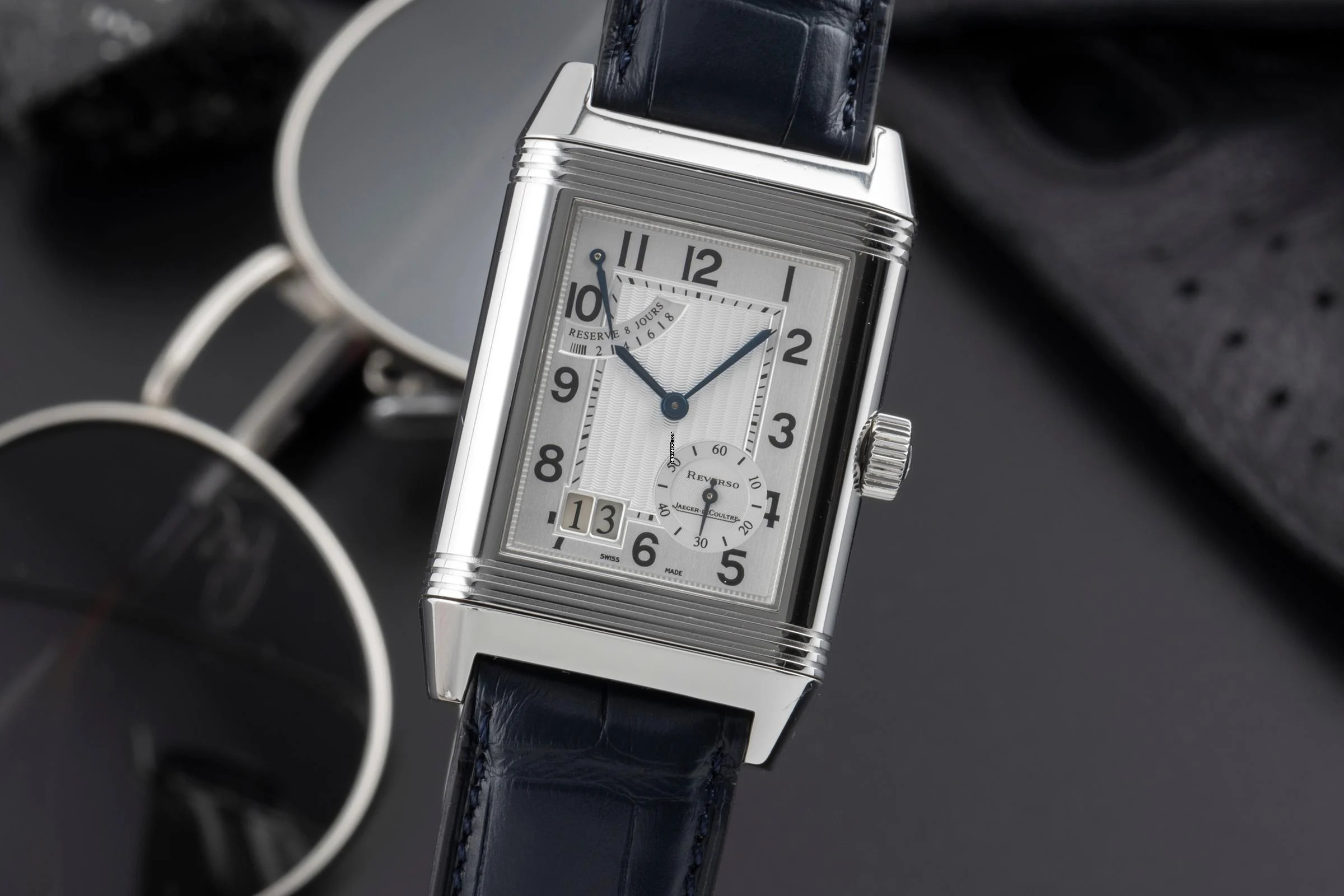 Jaeger-LeCoultre Reverso Grande Date Handaufzug Stahl Ref. Q3008420 240.8.15