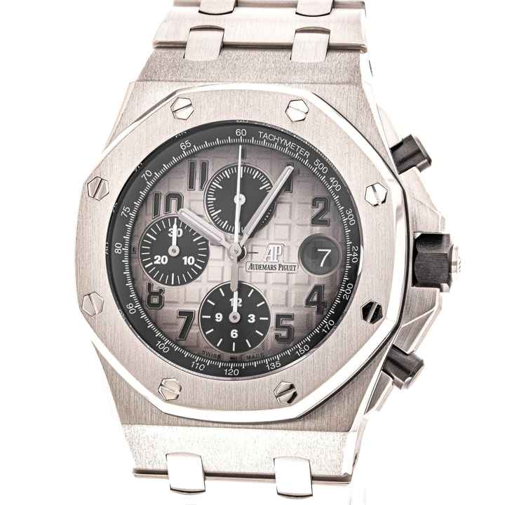 Audemars Piguet Royal Oak Offshore Chronograph Platin 42 – 26470PT.OO.1000PT.01 – like NEW – 2017 Full Set 