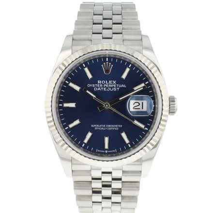  Rolex Datejust 36 Fluted Jubilee Blue Dial 
