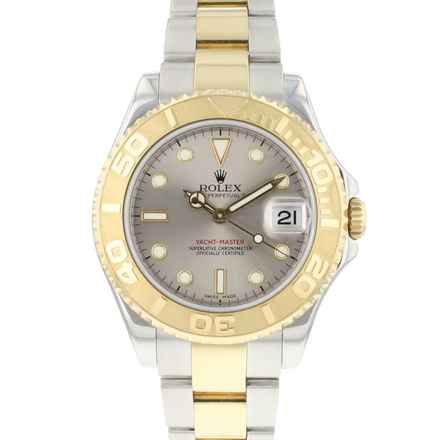  Rolex Yacht-Master 35 Midsize Steel Gold Silver Dial 