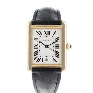  Cartier Tank Solo XL Rose Gold Silver Dial 