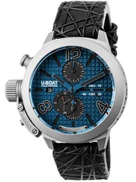  U-Boat Classico 3003 Herrenuhr Classico Titanium Blue Automatik Chronograph 45mm 10ATM 