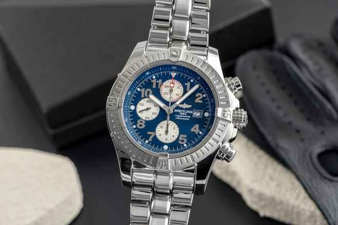  Breitling Super Avenger Chronograph Edelstahl Automatik Ref. A13370  