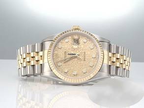 Thumbnail von Rolex Datejust 36 36mm 16233 2002 Stahl Gelbgold 750 Diamanten Automatik Stainless Steel 18kt Yellow Gold Jubilé-band Chronometer Oyster