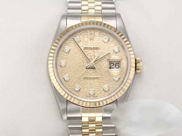  Rolex Datejust 36 36mm 16233 2002 Stahl Gelbgold 750 Diamanten Automatik Stainless Steel 18kt Yellow Gold Jubilé-band Chronometer Oyster  