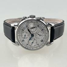 Thumbnail von Chronoswiss Classic Klassik Chronograph Ref. CH-7443 37mm Zifferblatt silber mit gebläuten römischen Ziffern mit Original Kaufbeleg Original Chronoswiss Serviceheft