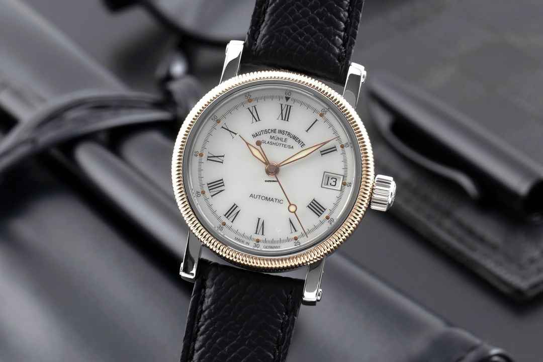  Mühle Glashütte Medium II Stahl / Gold Automatik Datum Ref M1-31-70 M31-71/3LB  