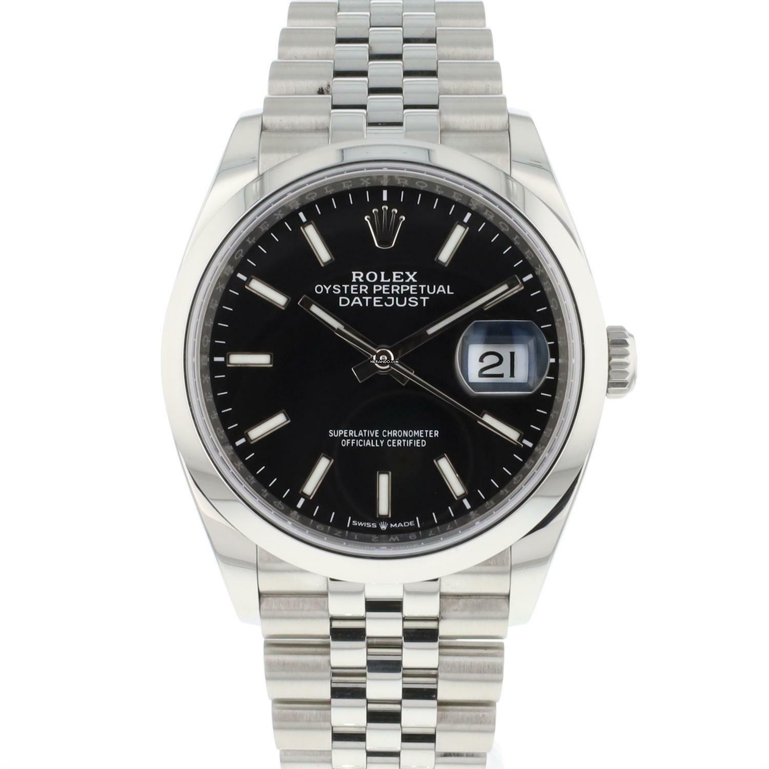 Rolex Datejust 36 Jubilee Black Dial