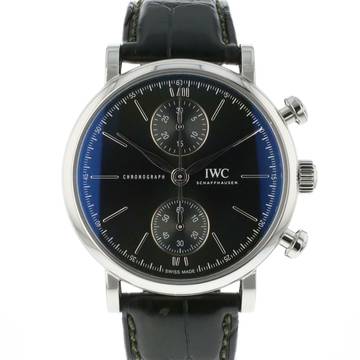  IWC Portofino Chronograph Steel Green Dial  