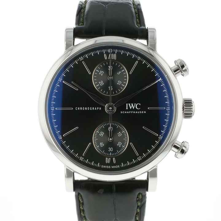  IWC Portofino Chronograph Steel Green Dial  