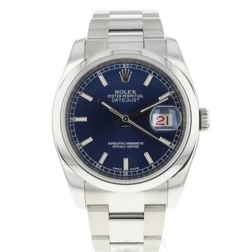  Rolex Datejust 36 Oyster Blue Roulette Dial  