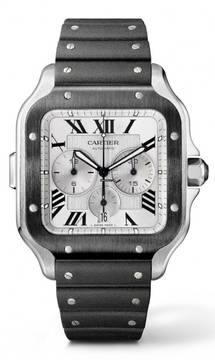  Cartier Santos Chronograph - Additional Leather Strap - Box+Papers WSSA0017 2022  