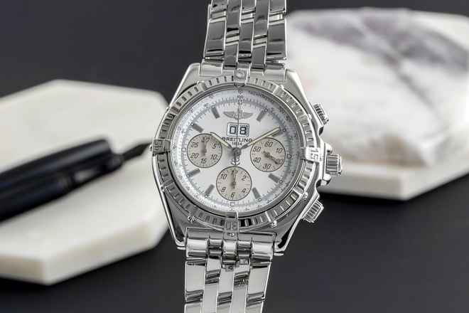  Breitling Crosswind Special Chronograph Automatik Big Date Edelstahl Ref. A44355 Box 