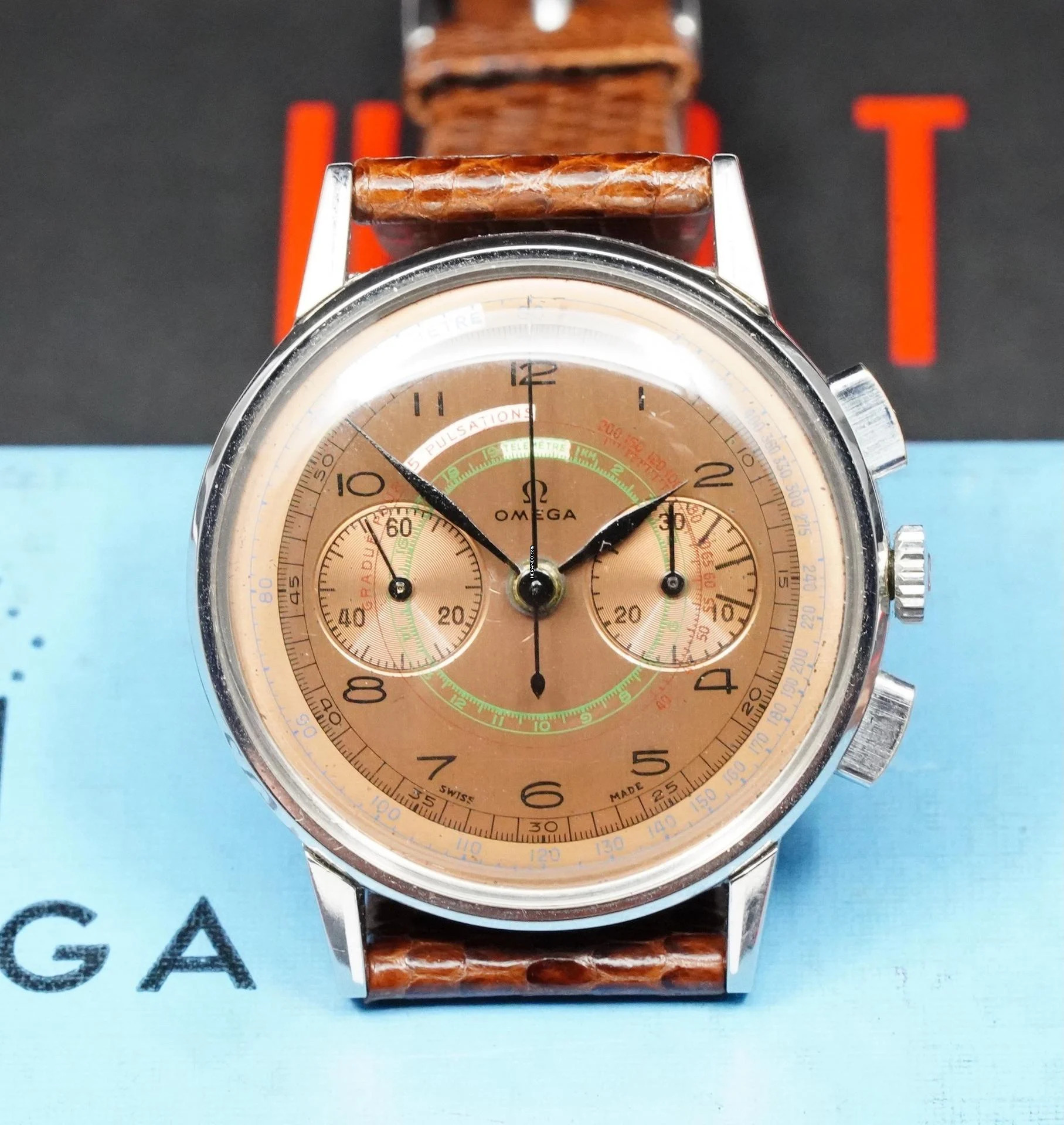 Omega VERY EARLY CAL 320 CHRONO WITH RARE STUNNING DIAL IN MINT CONDITION