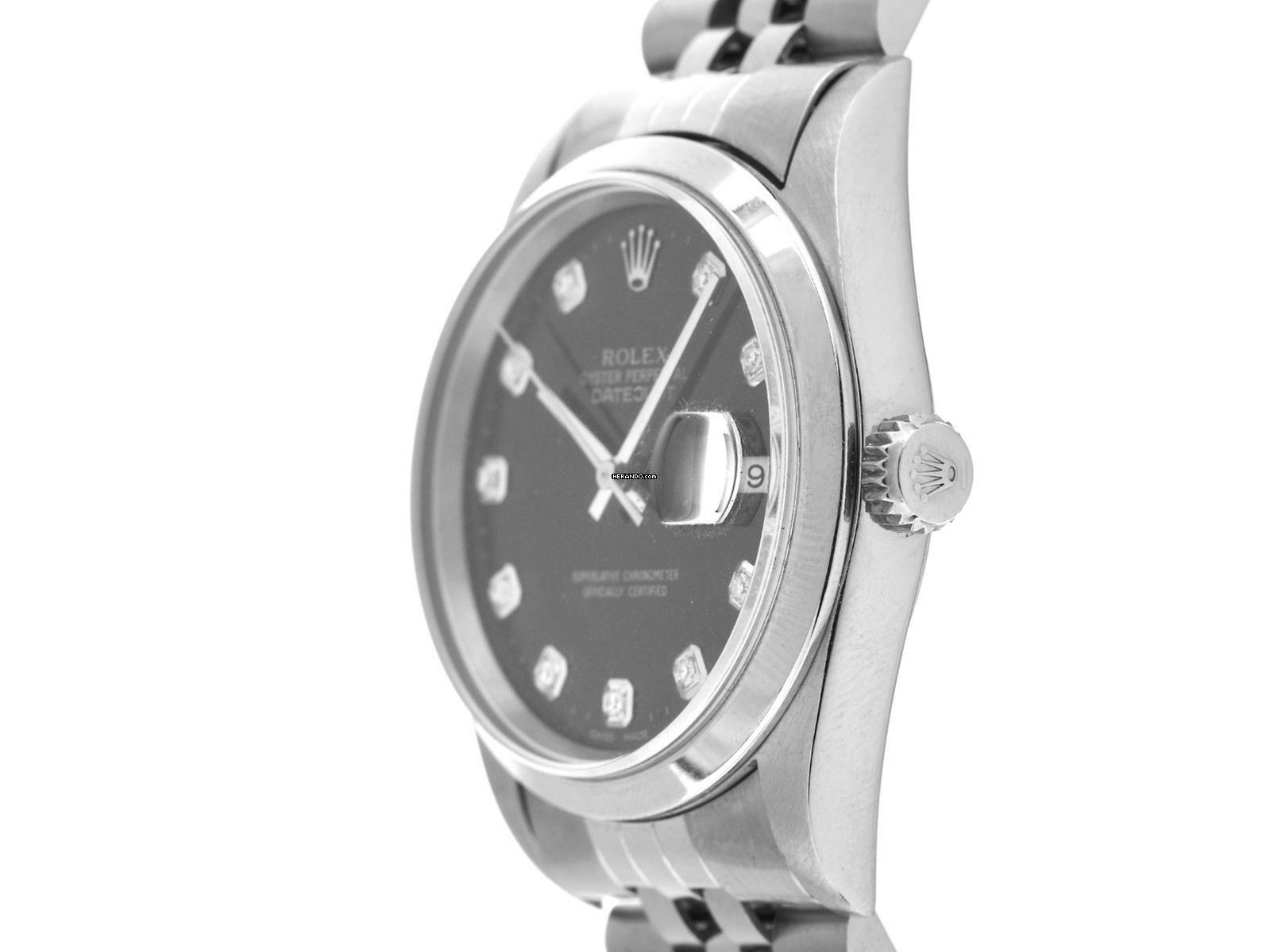 Rolex Datejust 36 Diamanten Ref.16200 1998 Full Set sehr gut Vintage