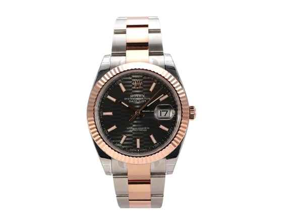  Rolex Datejust 41 Edelstahl Everose-Gold Ref. 126331 Slate Riffelmuster  