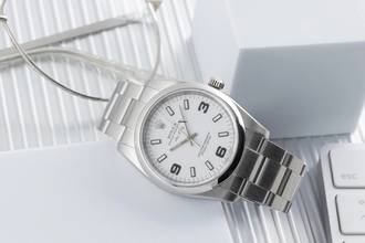 Thumbnail von Rolex Air King 34 White Dial Oyster Edelstahl Automatik Ref. 114200 B&P 2012