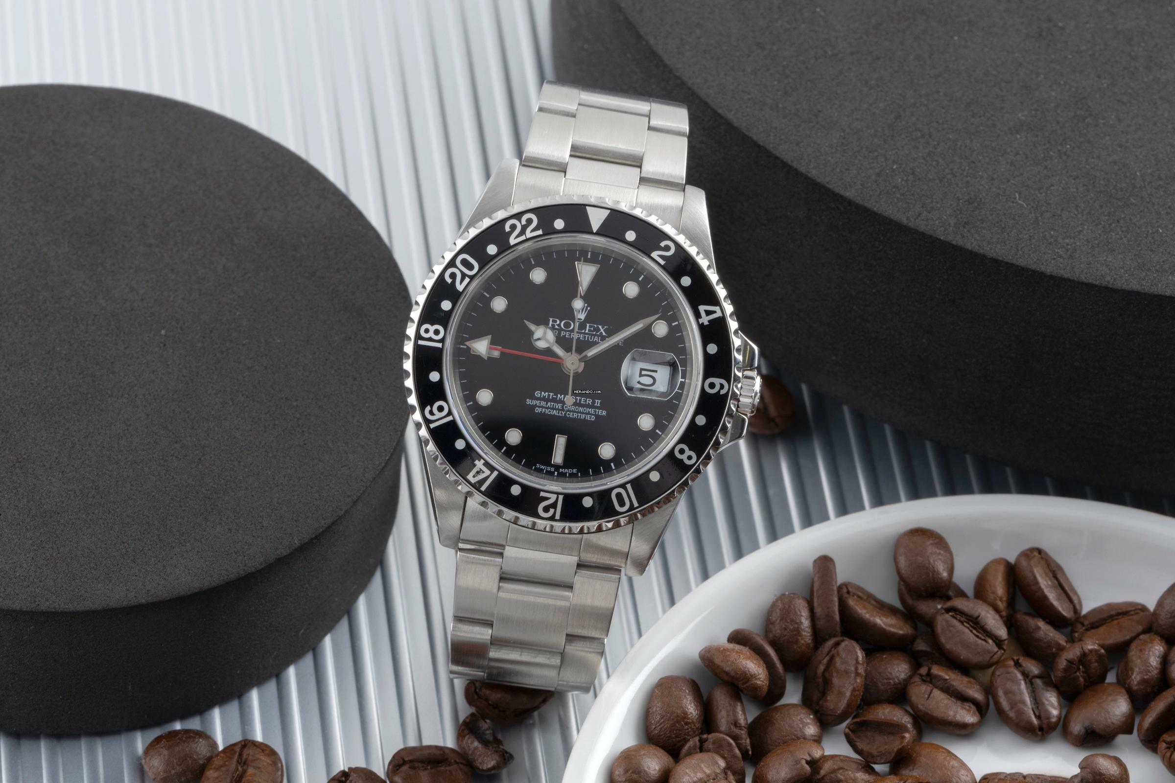 Rolex GMT-Master II Oyster Edelstahl Automatik Herrenuhr Ref. 16710 Klassiker