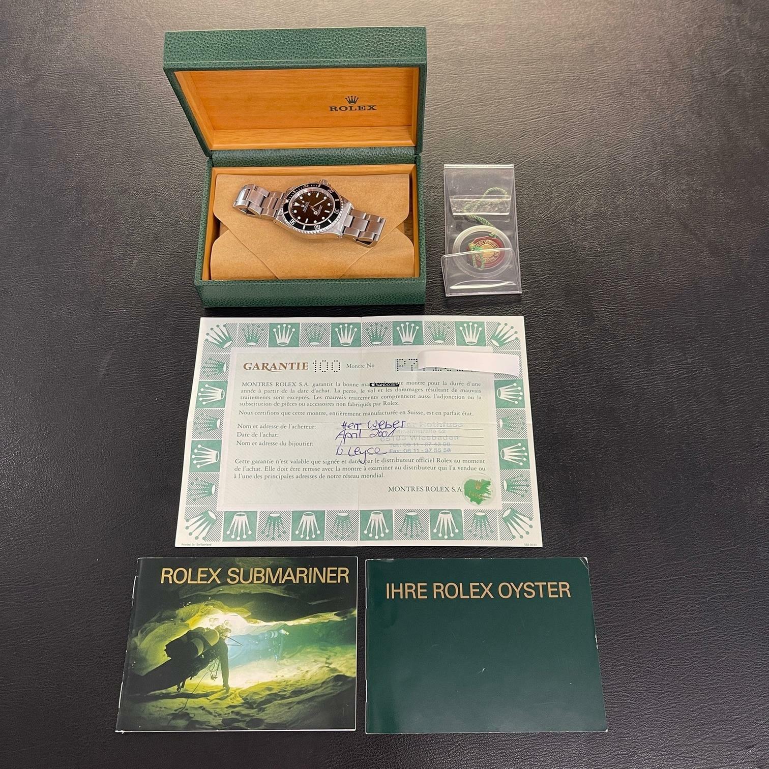 Thumbnail von Rolex Submariner (No Date) Ref. 14060 - Full Set 2001