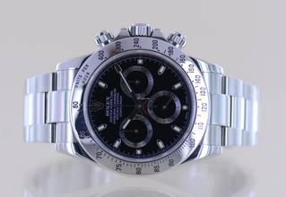 Thumbnail von Rolex Daytona Stahl black Dial Cosmograph Steel Chronograph schwarz B+P
