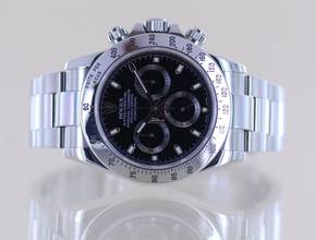 Thumbnail von Rolex Daytona Stahl black Dial Cosmograph Steel Chronograph schwarz B+P