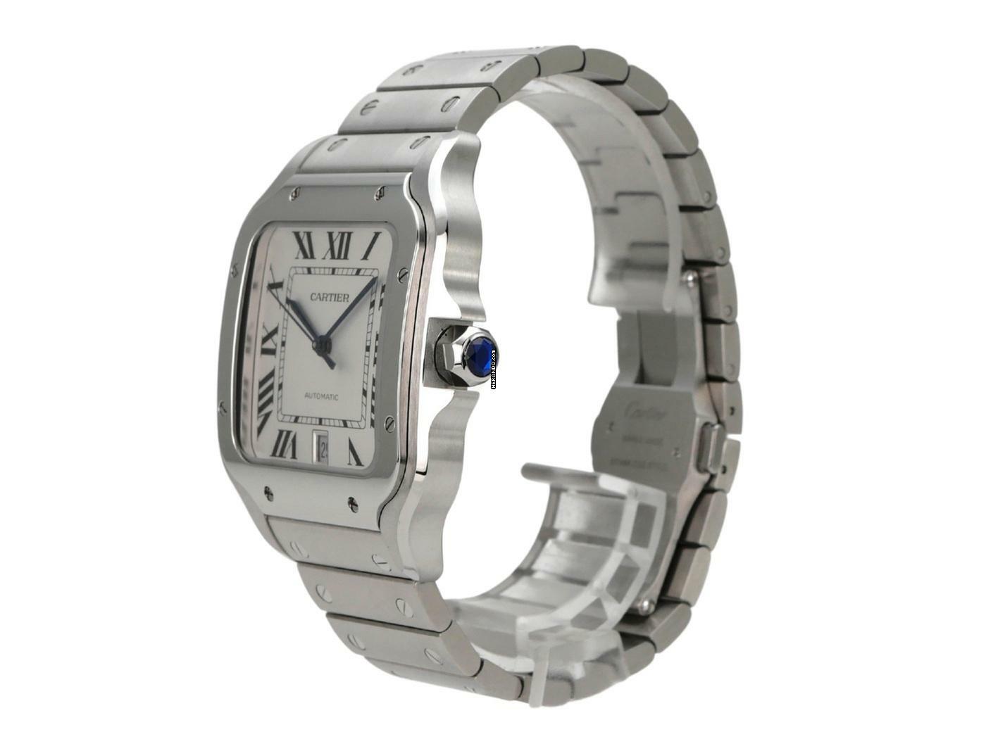  Cartier Santos de Cartier Edelstahl großes Modell Ref. WSSA0018  