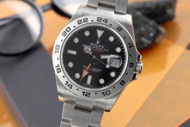  Rolex Explorer II Black Dial Edelstahl Automatik Herrenuhr Ref. 216570 